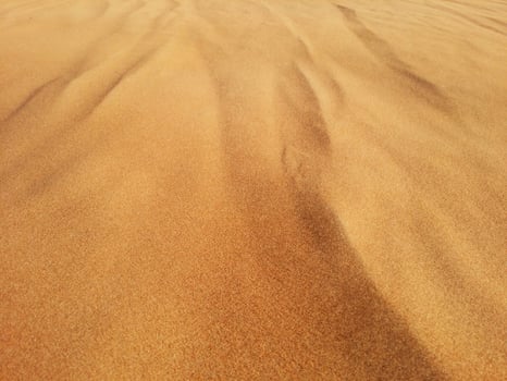 Sand dunes in the desert photo
