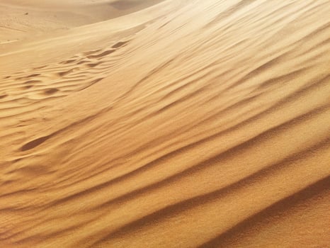 Sand dunes in the desert photo