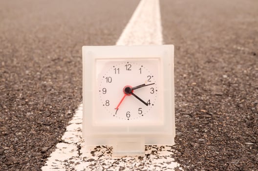 Clock on the ground photo
