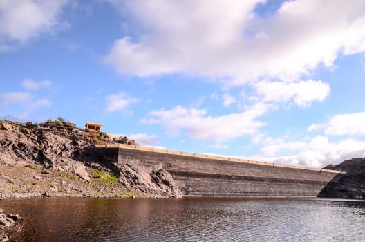View of a German water dam photo