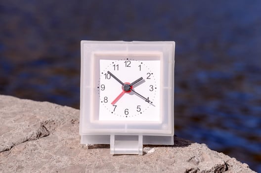 Clock on the ground photo