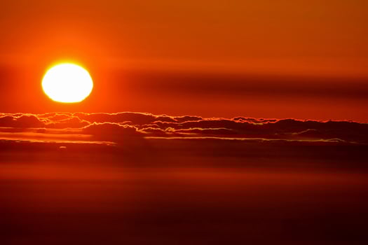Landscape over the sunset photo