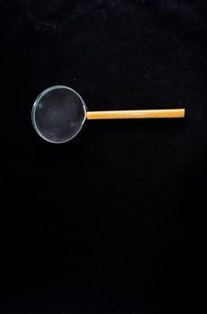 Isolated magnifier glass photo