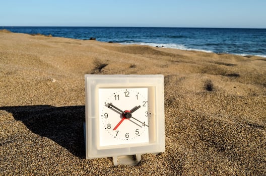 Clock on the ground photo