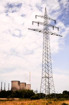 Power plant in summer photo
