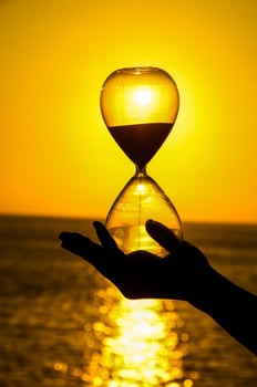 Hourglass over the sunset photo