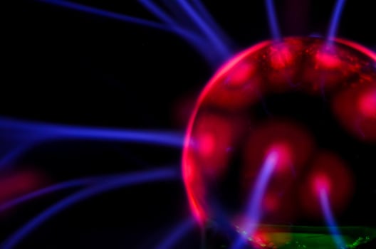 Red plasma ball photo