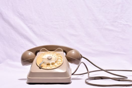 Isolated vintage phone photo