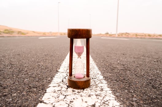 Hourglass close up photo