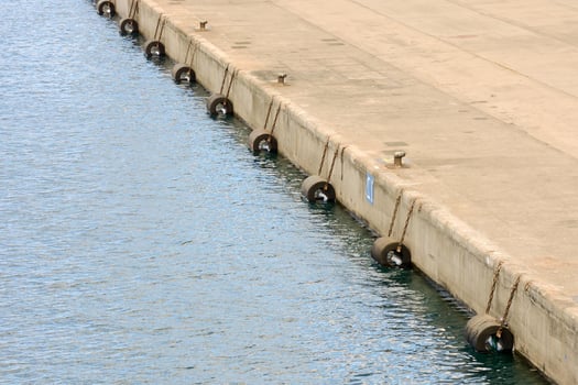 Pier edge close-up photo