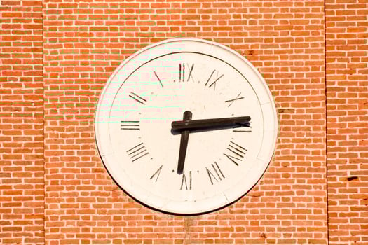 Large white clock photo