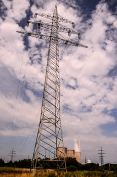 Tall energy pylon photo
