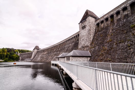 Old concrete dam photo