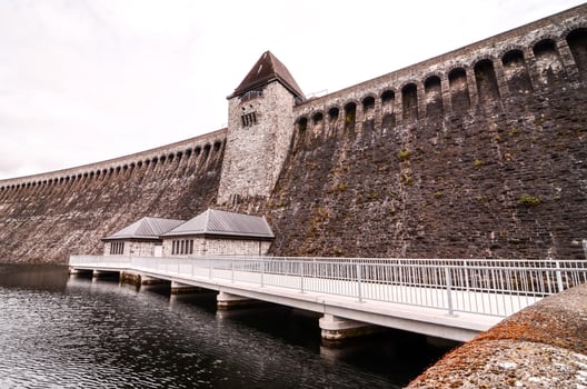 Old concrete dam photo