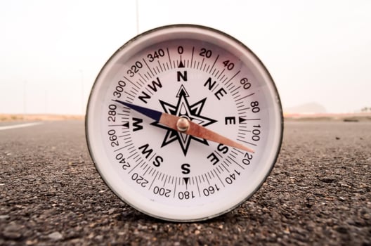 Compass on the road photo