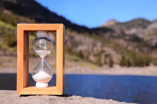 Hourglass on the coast photo