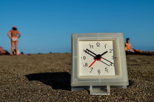 Clock on the ground photo
