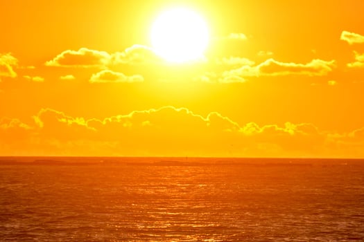 Sunset by the sea photo