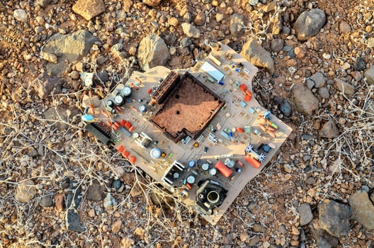 Broken computer part photo