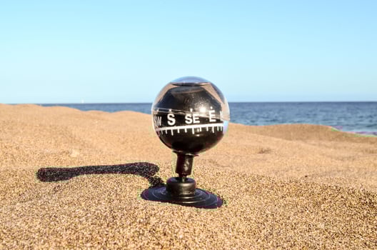 Compass in the sand photo