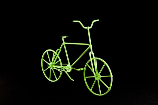 Bicycle on dark background photo