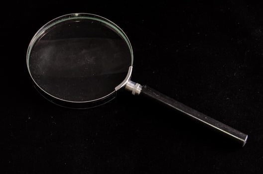Magnifying loupe glass photo