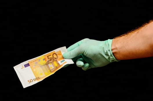 Cash money on dark background photo