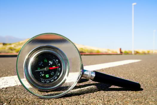 Magnifier and compass photo