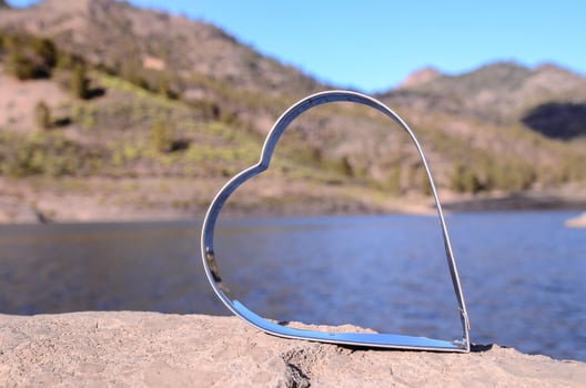 Heart on the rock photo