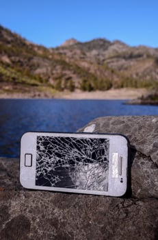 Damaged smart phone photo