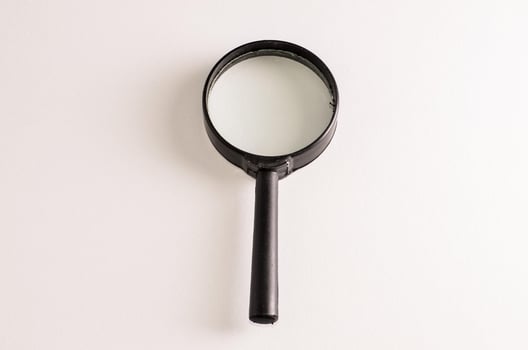 Magnifying loupe glass photo