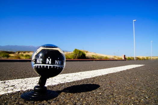 Compass on the road photo