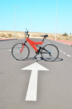Red mountain bike photo