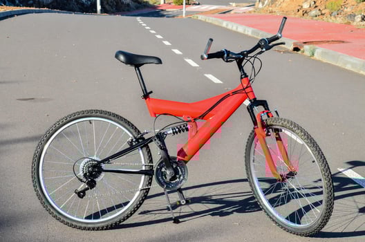Red mountain bike photo