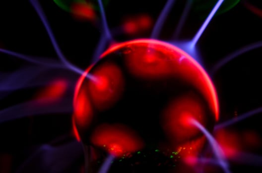 Colorful plasma ball photo