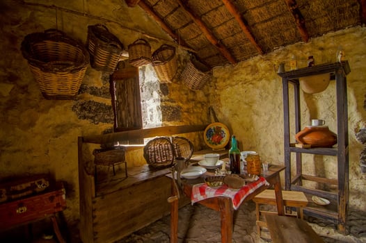 Interior of a rural house photo