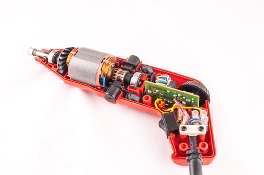 Disassembled electric drill photo