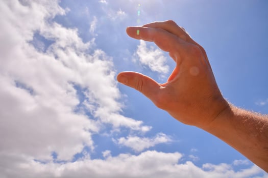 Catching a cloud photo