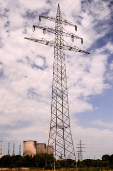 Background with electricity pole photo