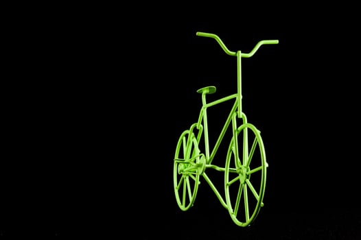 Bicycle on black background photo