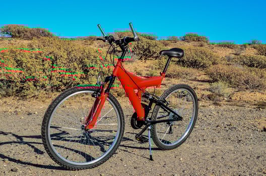 Red mountain bike photo