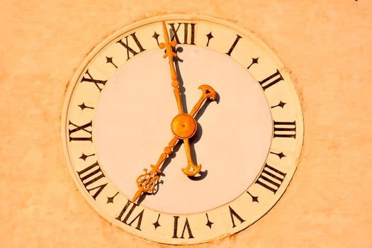 A clock tower detail photo