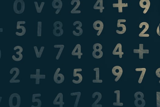 Background or texture of numbers. Finance data concept. Mathematic. Seamless pattern with numbers. Finance concept. photo