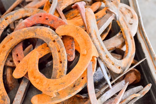 Scrap metal at the junkyard photo