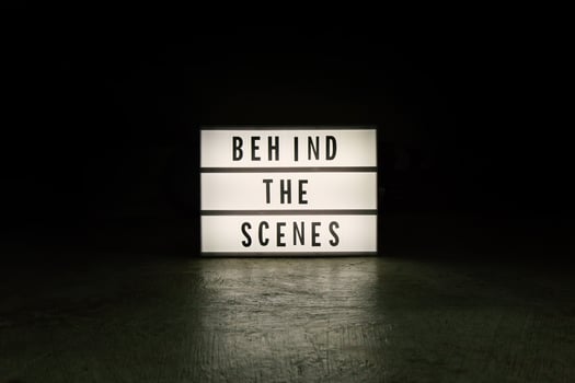 The cinema light box in dark tone film content. photo