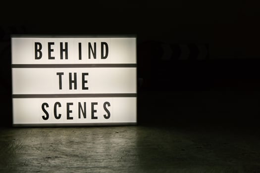 The cinema light box in dark tone film content. photo