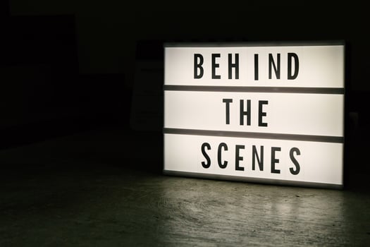 The cinema light box in dark tone film content. photo