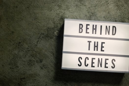 The cinema light box in dark tone film content. photo