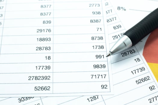 The pen on work table for  business content. photo