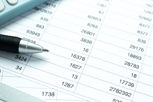 The pen on work table for  business content. photo